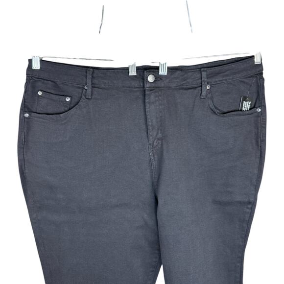 ALL WORTHY Black Stretch Jeans P 24W 26W 28W Cotton Blend Straight Leg Plus NWT - Picture 4 of 11